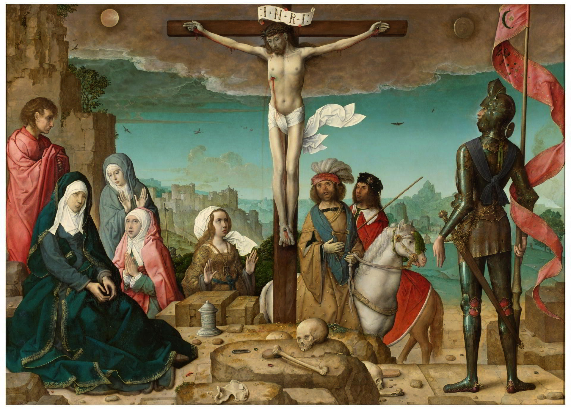 The Crucifixion. Juan de Flandes - Easy-to-read artwork - Museo