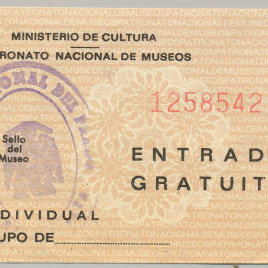Billete de entrada al Museo del Prado [1977-1980]