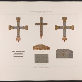 Cruces y arquetas de Asturias: cruz de la iglesia de Fuentes, y arquetas de santa Eulalia y de la Cámara Santa