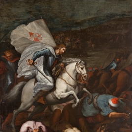 Santiago en la Batalla de Clavijo