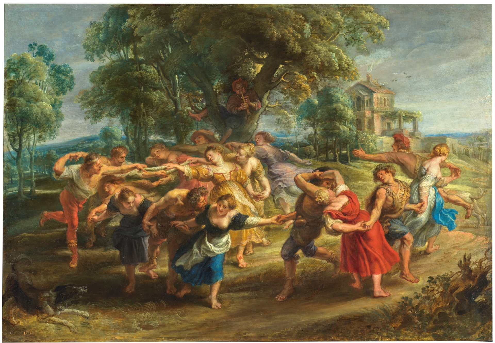 Danza de personajes mitológicos y aldeanos [Rubens]