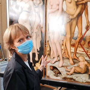 ¿De qué son estas marcas en dos tablas del siglo XVI de Hans Baldung Grien?