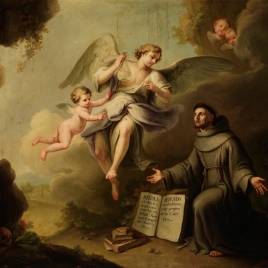 An Angel comforting Saint Francis