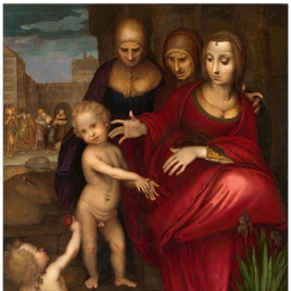 Santa Ana, la Virgen, Santa Isabel, San Juan y Jesús niño