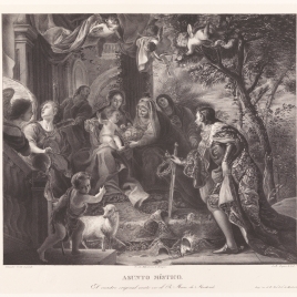 La Virgen y el Niño adorados por san Luis, rey de Francia