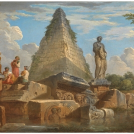 Ruins with the Pyramid of Gaius Cestius