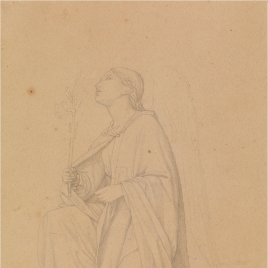 Estudio para la figura de San Gabriel (Regina Coeli. Serie Capilla de las Letanías de la Iglesia de Notre Dame de Lorette, París).