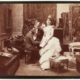 Aline Masson y Raimundo de Madrazo en su estudio