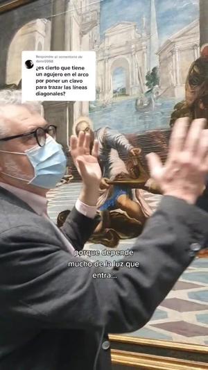 ¿Hay un agujero de un clavo en "El Lavatorio" de Tintoretto?