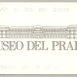 Billete de entrada al Museo del Prado en 1990
