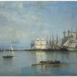Calma en el puerto de Valencia