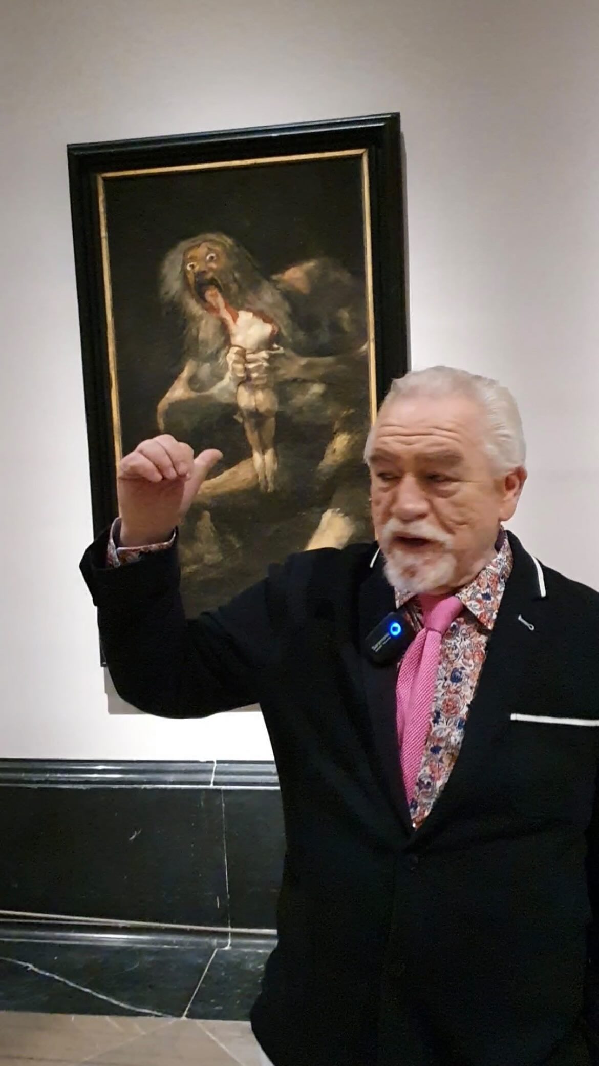 El actor Brian Cox visita el Museo del Prado
