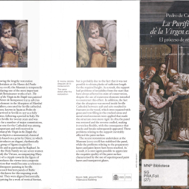 La Purificación de la Virgen en el templo. Pedro de Campaña : el proceso de restauración = La Purification of the Virgin in the Temple. Pedro de Campaña : the restoration process / Museo Nacional del Prado.