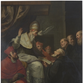 Alexander IV delivering the Bull of Union to the Order of Hermits of Saint Augustine