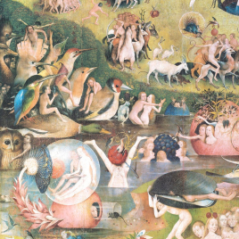 El Bosco [Material gráfico] : el Jardin de las Delicias (detalle) / Museo Nacional del Prado.