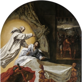 Aparición de san Bruno a Rogerio Guiscardo, conde de Apulia y Calabria