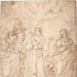 Saints Nícholas of Bari, Francis, and Margaret of Antioch