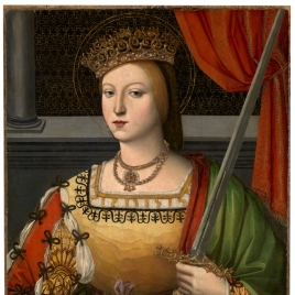 Imagen de Santa Catalina de Alejandría, tal vez retrato de Catalina de Austria, reina de Portugal