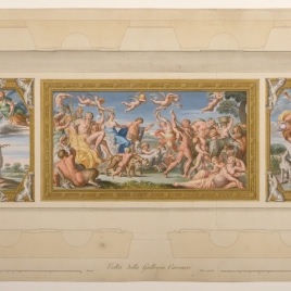 Vista del arco de la Galería Carracci en el palacio Farnese