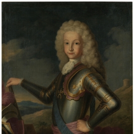 Luis I, con armadura, a los 10 años