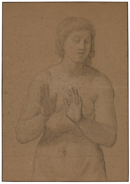 Imagen de la obra: "Desnudo femenino mostrando las manos"