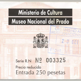 Billete de entrada al Museo del Prado en 1996