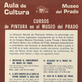 Cursos de pintura en el Museo del Prado [Material gráfico] / Museo Nacional del Prado