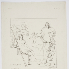 Pintura de Herculano: Diana y Endimión