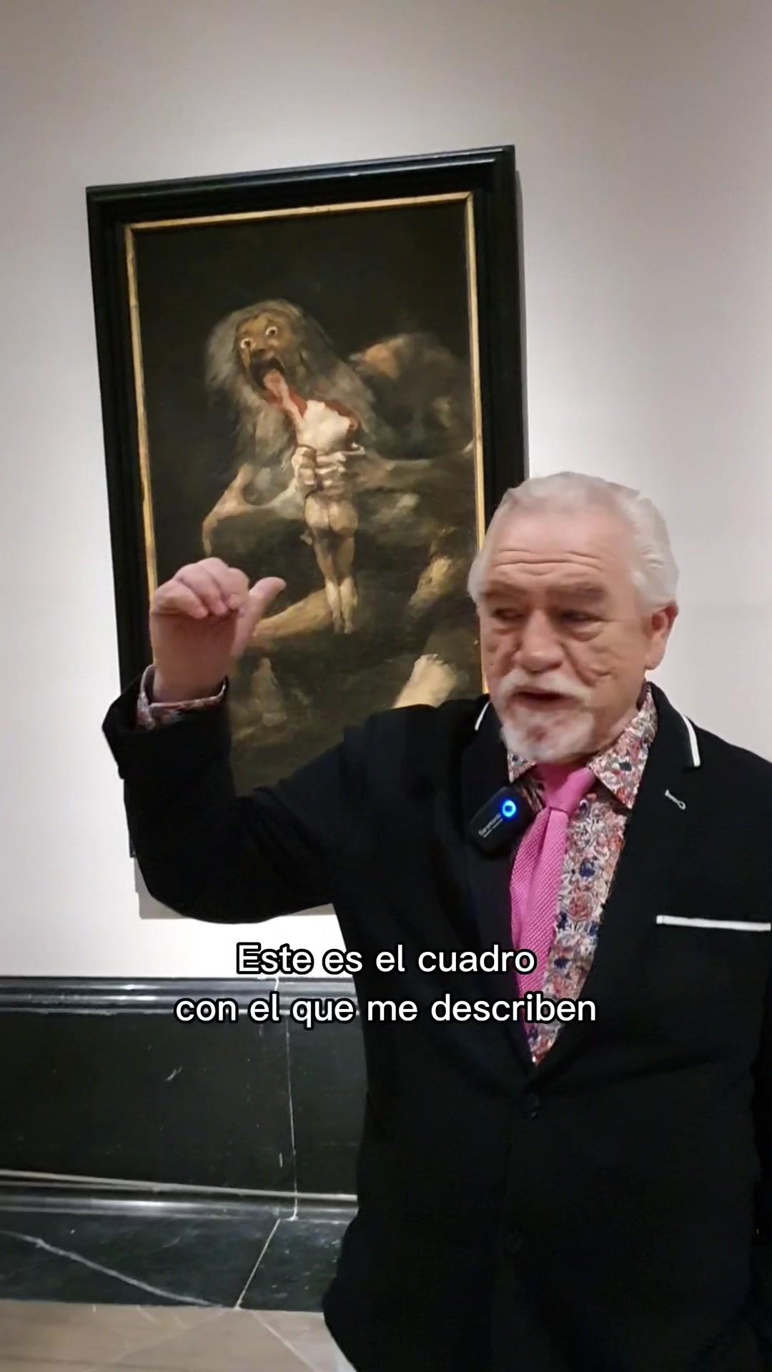 El actor Brian Cox ha visitado el MuseodelPrado y ha encontrado a su personaje de la serie Succession @HBO Max España en las pinturas negras de Goya