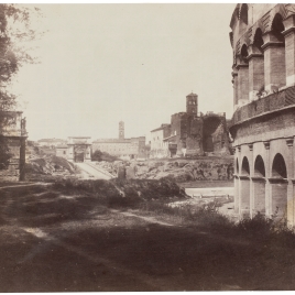 Vista del Foro desde el lado sur del Coliseo, Roma
