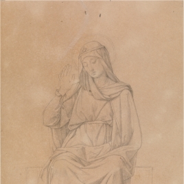 Estudio para la figura de María (Regina Martirum. Capilla de las Letanías de la Iglesia de Notre Dame de Lorette, París).