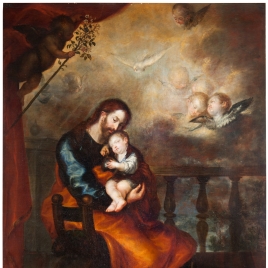 San José con el Niño dormido en brazos