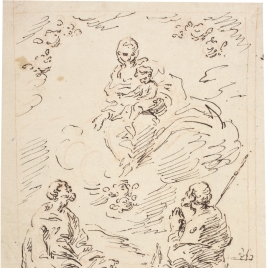Aparición de la Virgen a San Pedro y Santiago (?)
