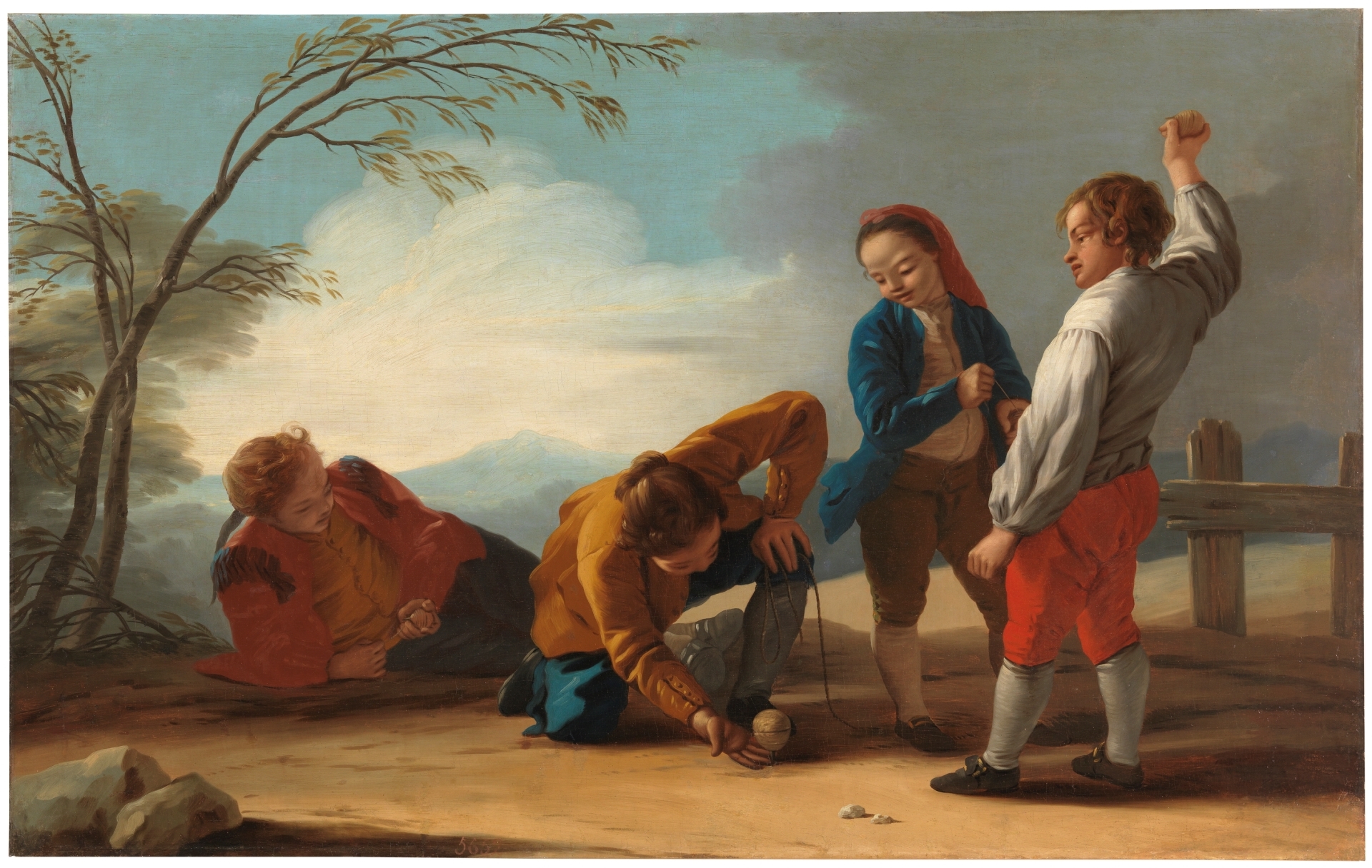 Muchachos jugando a la peonza - Colección - Museo Nacional del Prado