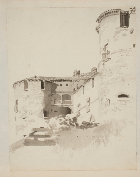 Vista del Castillo-palacio de Magalia, en Las Navas del Marqués, Ávila