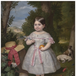 Niña en un paisaje