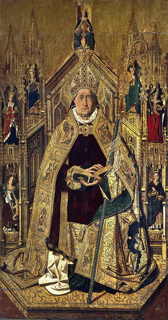 Santo Domingo de Silos entronizado como obispo [Bartolomé Bermejo]
