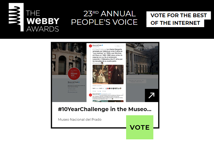 El #10yearchallenge del Museo del Prado, una de las cinco mejores iniciativas mundiales en redes