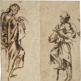Dos estudios para figuras en pie
