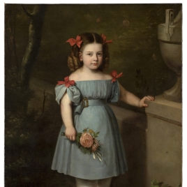 Retrato de niña con rosas