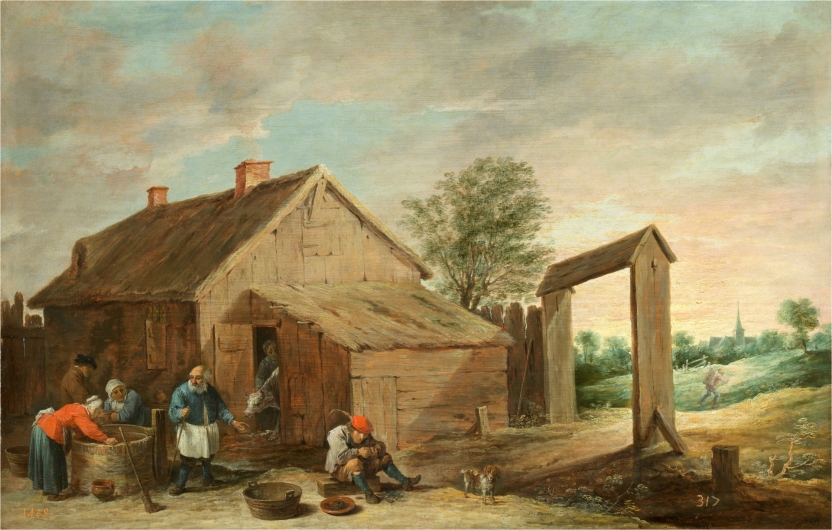 Image of the artwork: "Villagers conversing"