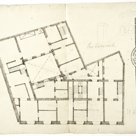 Planta del entresuelo de la casa en la antigua calle San Miguel nº 298, Madrid