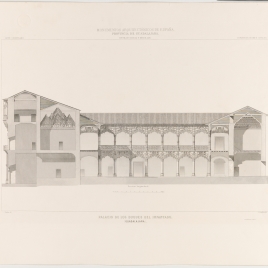 Sección longitudinal del palacio del Infantado en Guadalajara