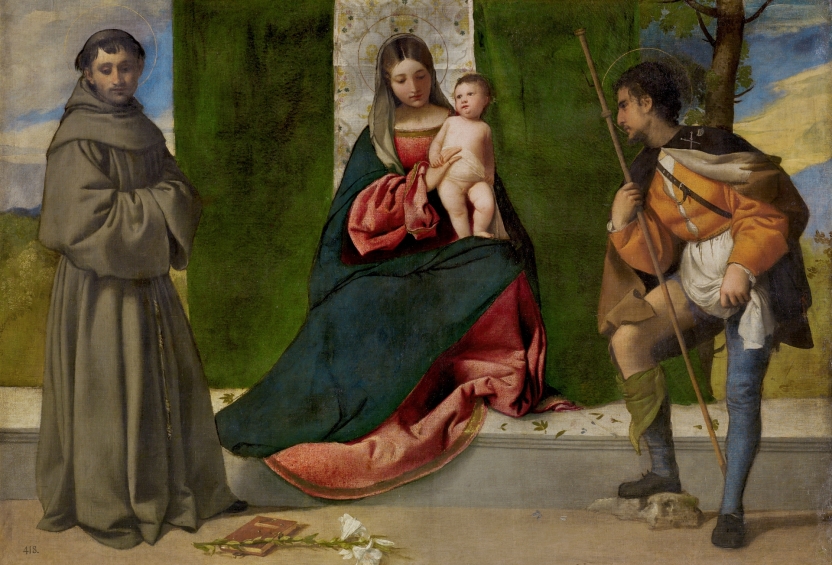 La Virgen con el Niño entre san Antonio de Padua y san Roque