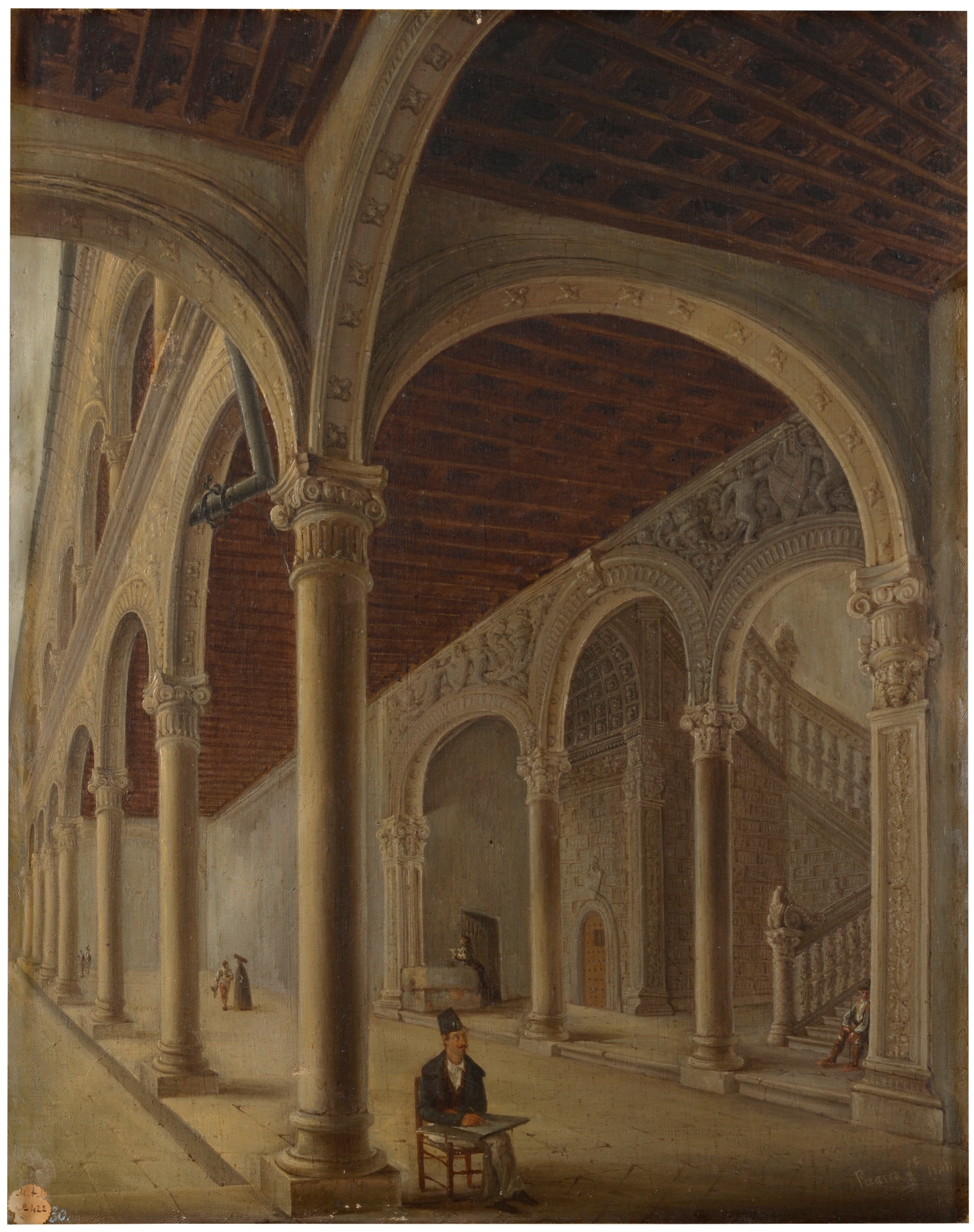 nicotina antes de Lavar ventanas Una vista del claustro de la inclusa de Toledo - Colección - Museo Nacional  del Prado