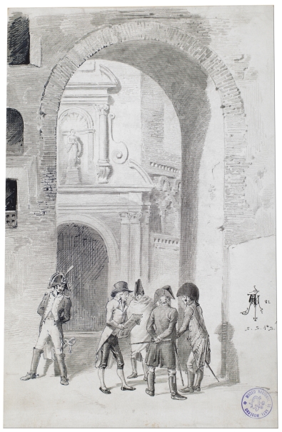 Imagen de la obra: "Escena costumbrista en una calle"