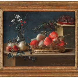 Bodegón de frutas y florero de cristal - Colección - Museo