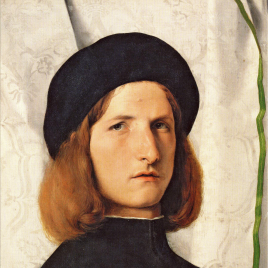 Invitación para la inauguración de la exposición "Lorenzo Lotto. Retratos"