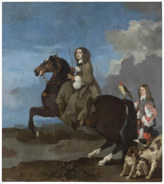 Cristina de Suecia, reina, a caballo
