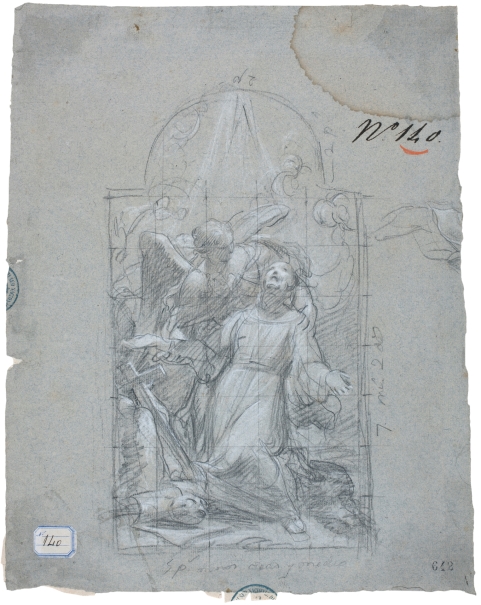 Image of the artwork: "Saint Francis Supported by an Angel / Study of Bare Legs"